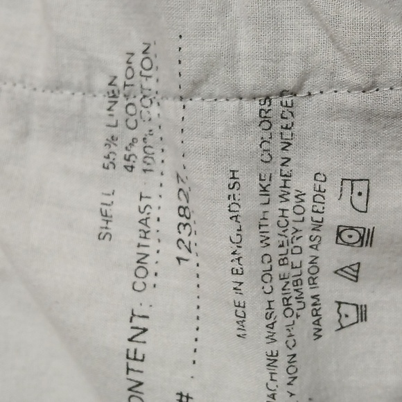 Bruno Gray Washable Linen Flat Front Shorts - Picture 13 of 13